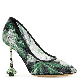 TOY PUMP 90 SEQUINS FLORAL