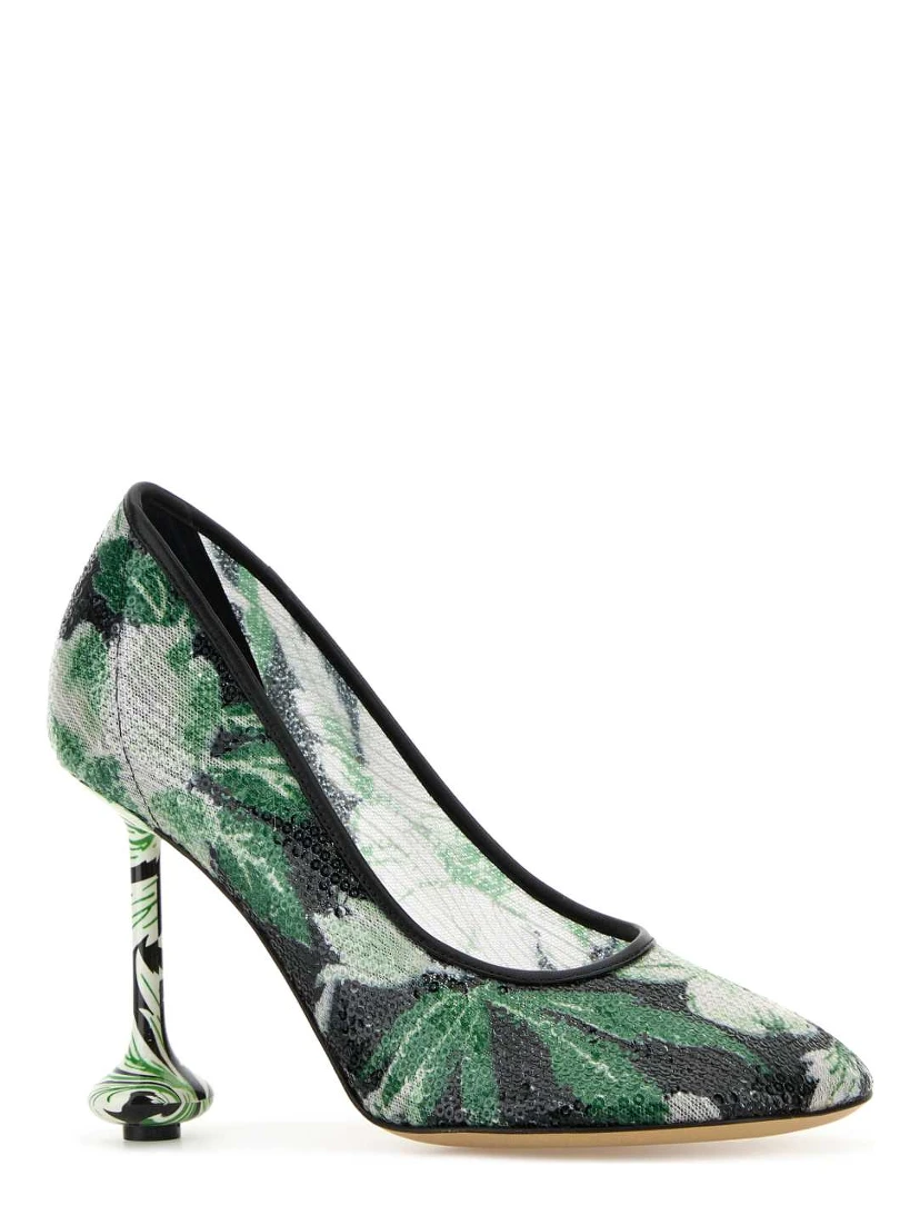 TOY PUMP 90 SEQUINS FLORAL