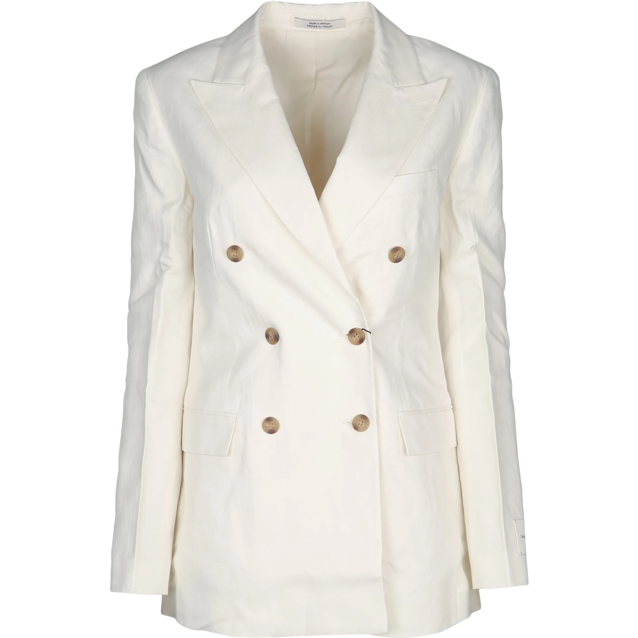 RELAXED LINEN DB BREASTED BLAZER