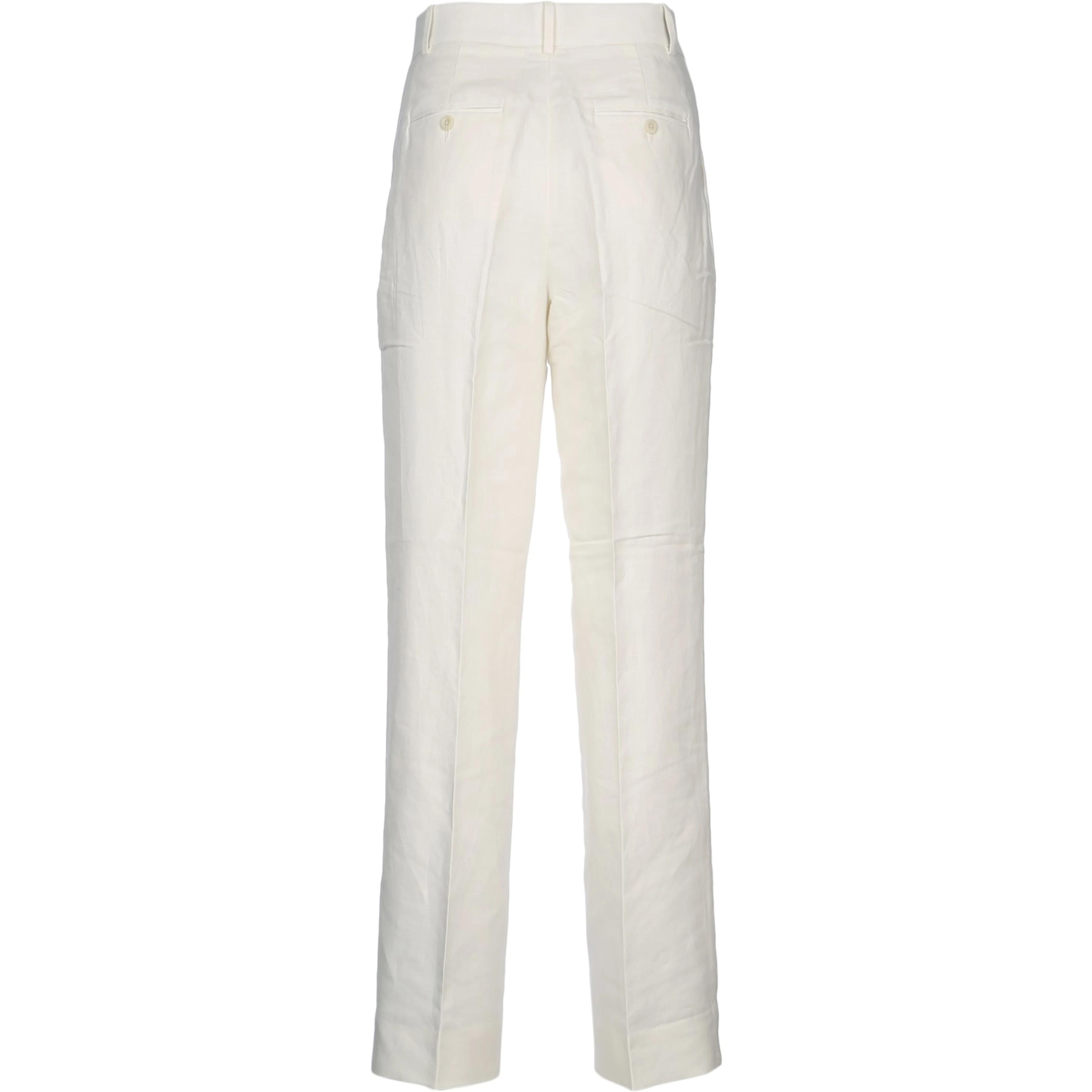 STRUCTURED LINEN PLEATED PANT