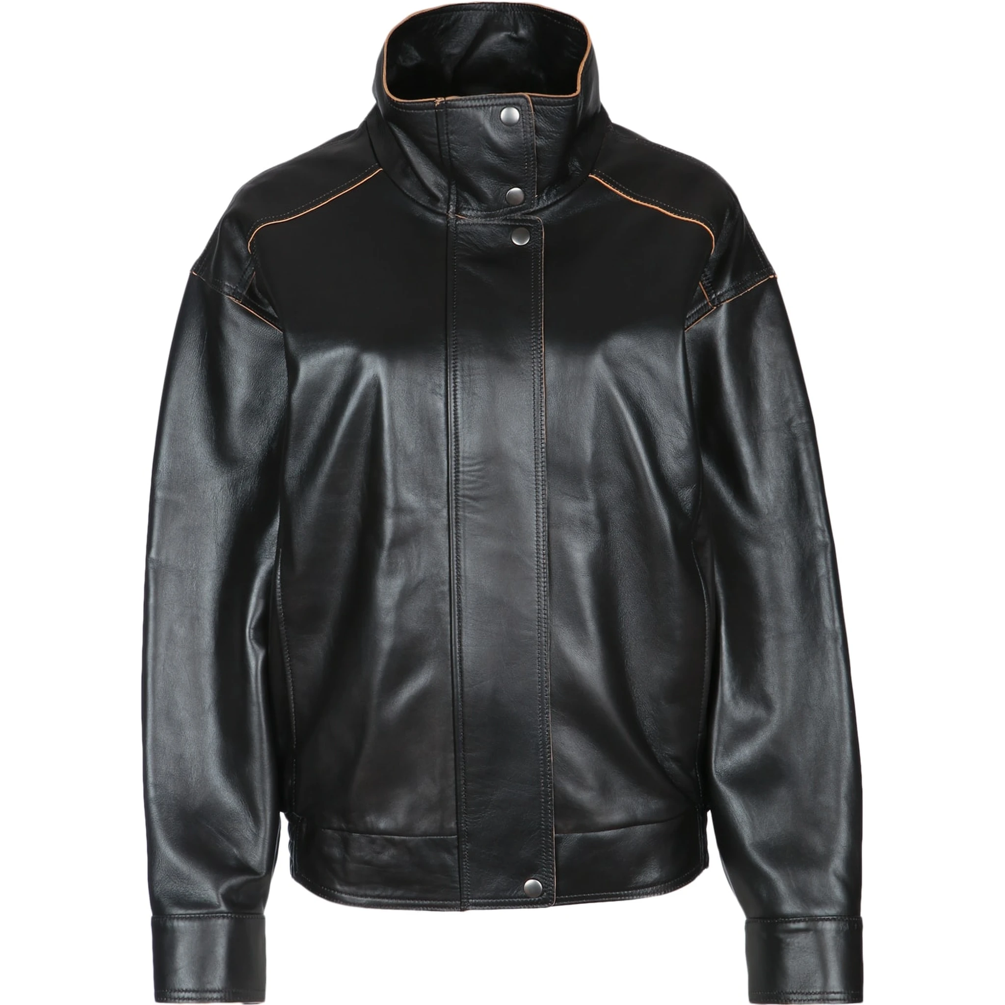 CONTRAST LAMB LEATHER PANELED BO