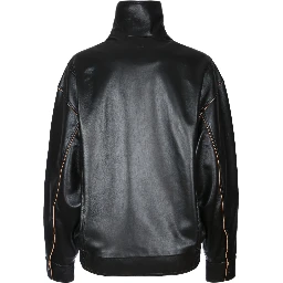 CONTRAST LAMB LEATHER PANELED BO