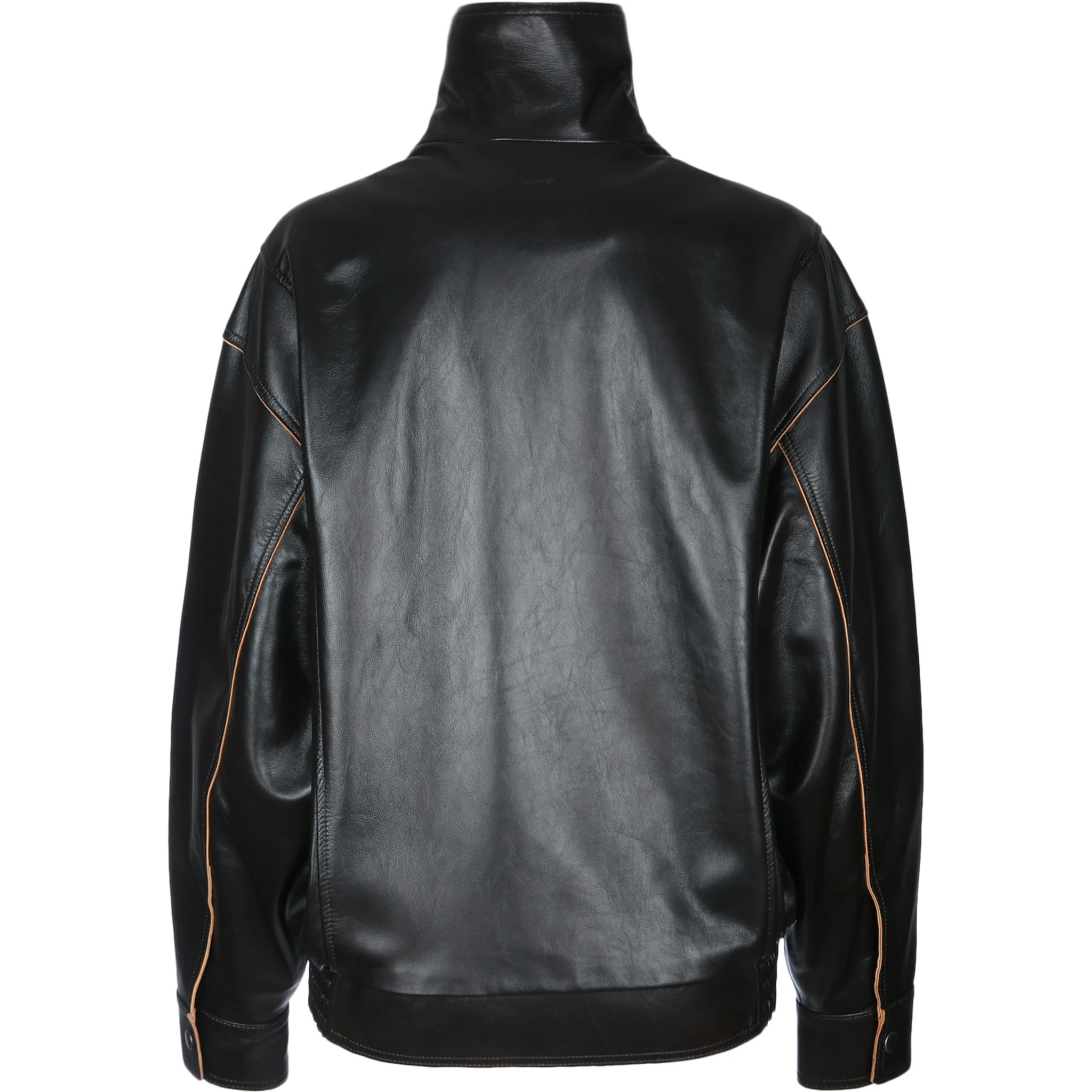 CONTRAST LAMB LEATHER PANELED BO