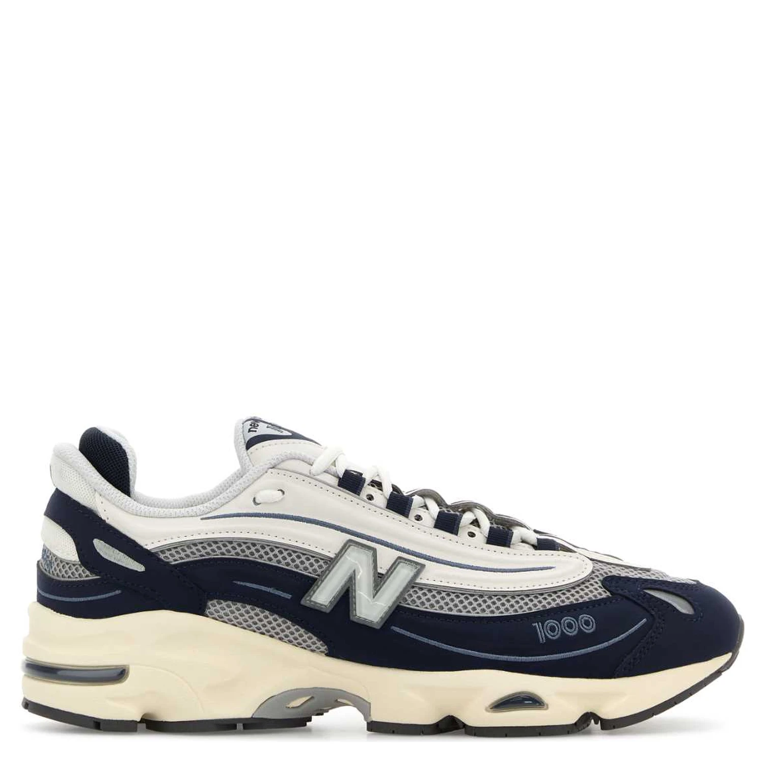 Multicolor rubber and mesh 1000 sneakers