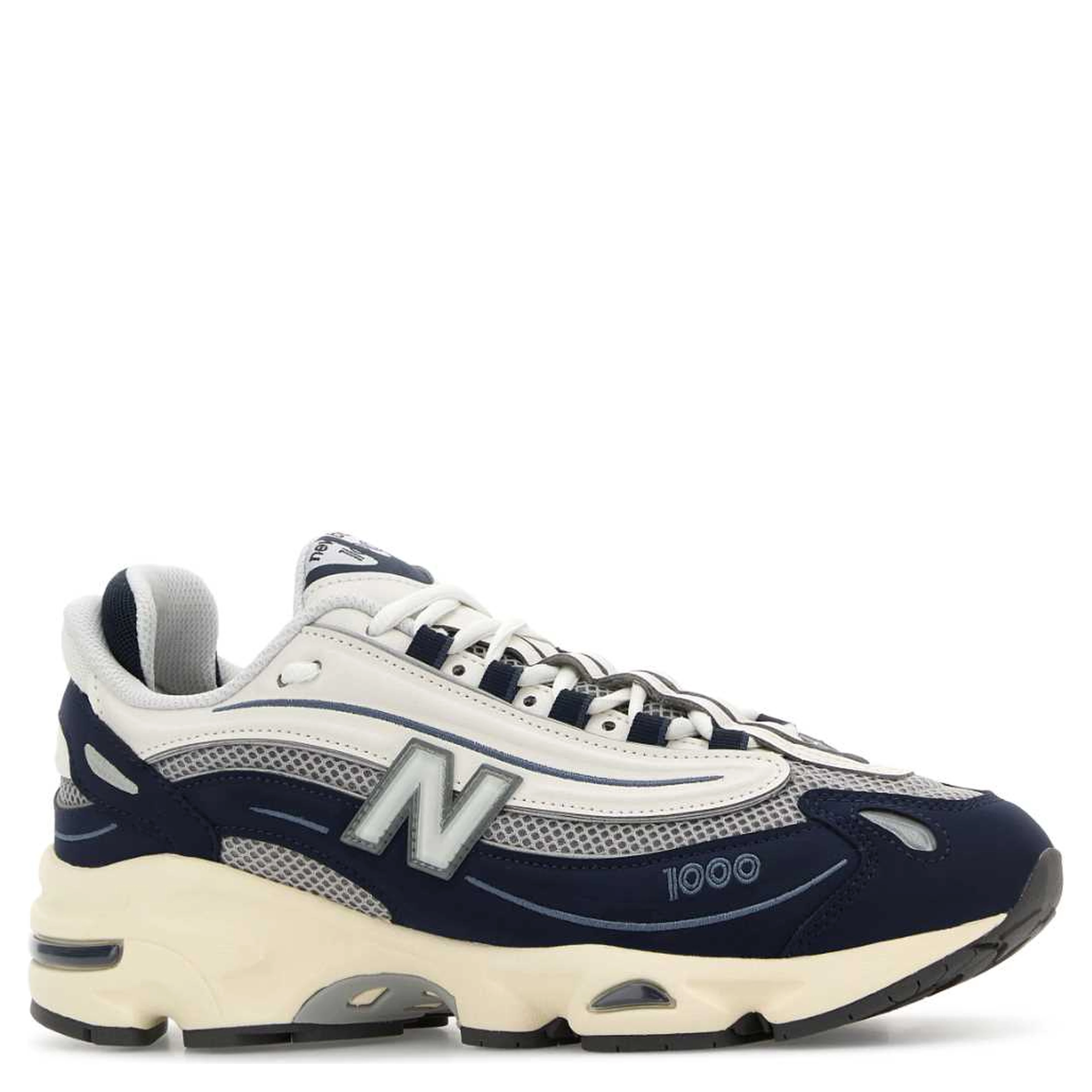 Multicolor rubber and mesh 1000 sneakers