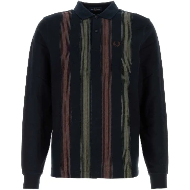 FP OMBRE STRIPE LS POLO SHIRT