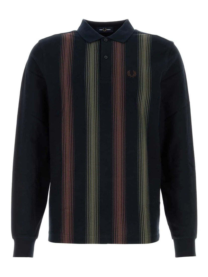 FP OMBRE STRIPE LS POLO SHIRT