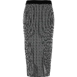 MK JACQUARD MIDI SKIRT