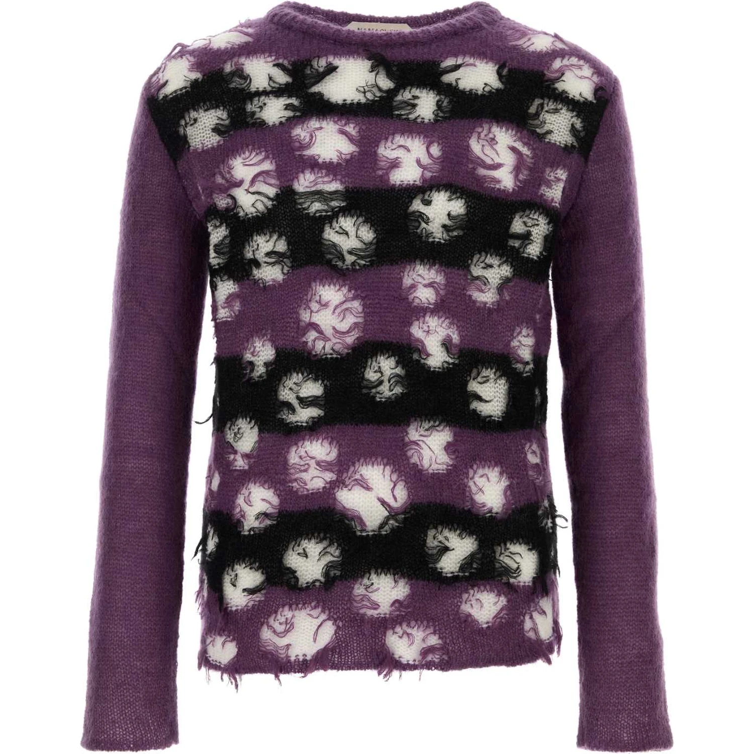 DOUBLE LAYER INTARSIA CREWNECK