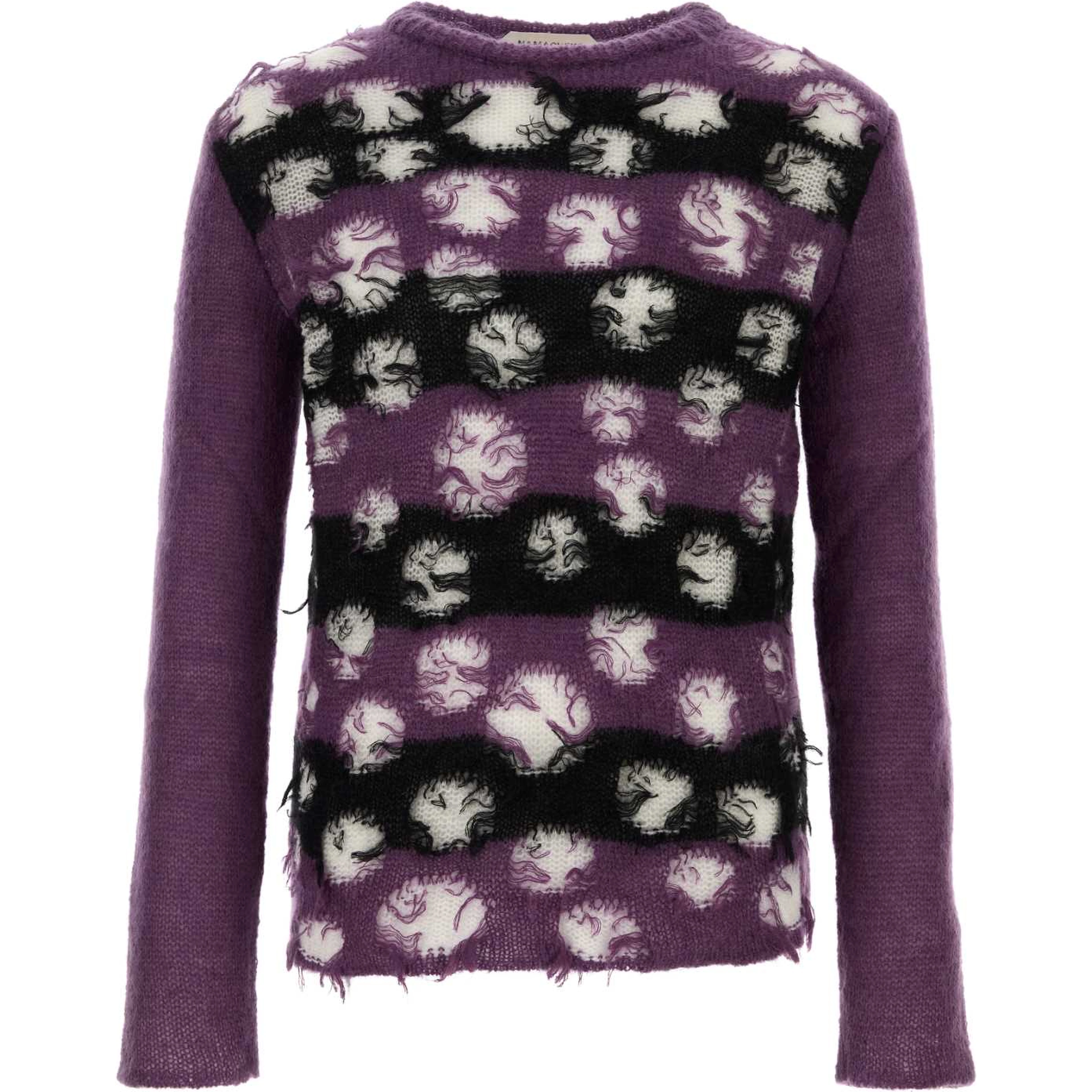 DOUBLE LAYER INTARSIA CREWNECK