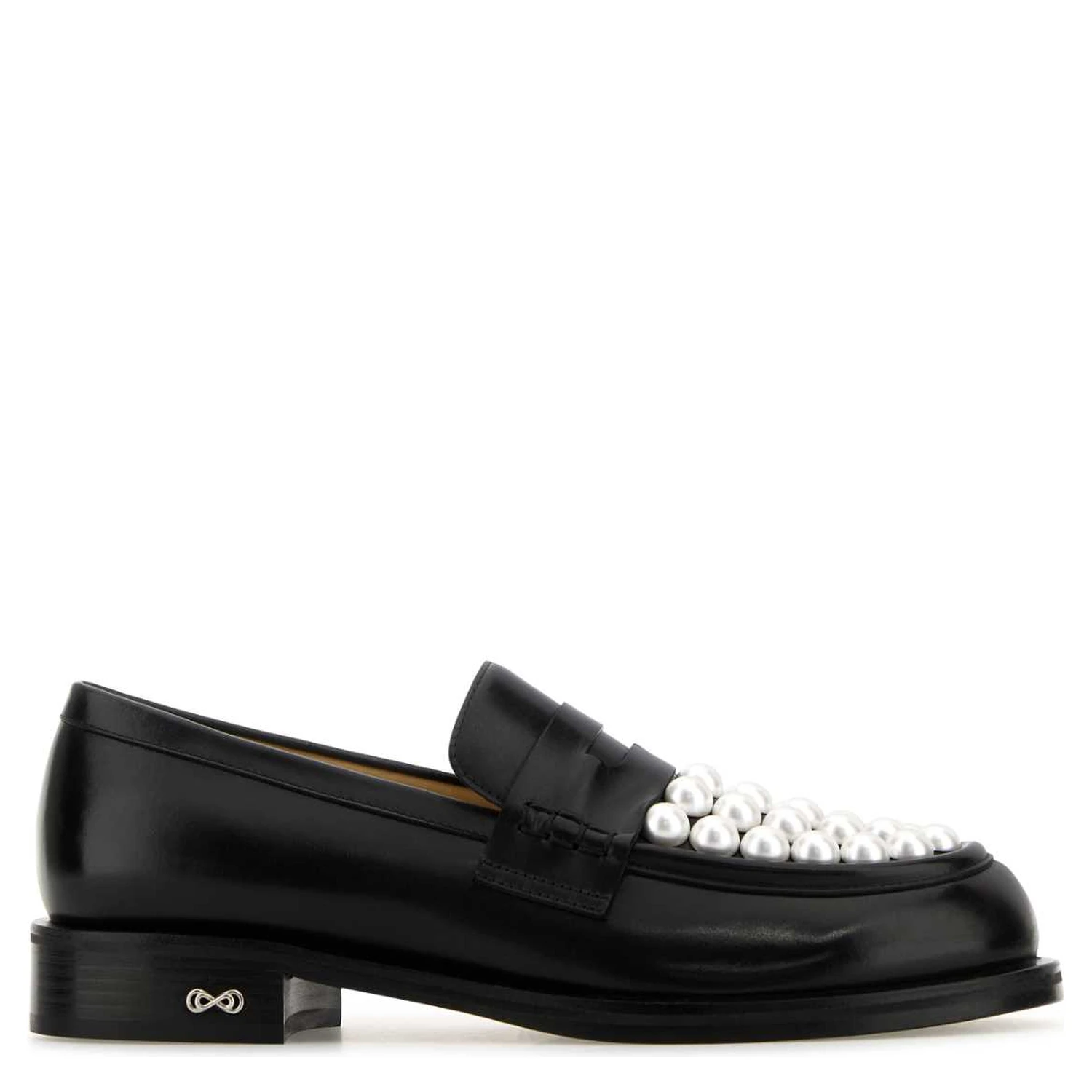 SIRENE BLACK & WHITE LEATHER BICOLOUR PEARL LOAF