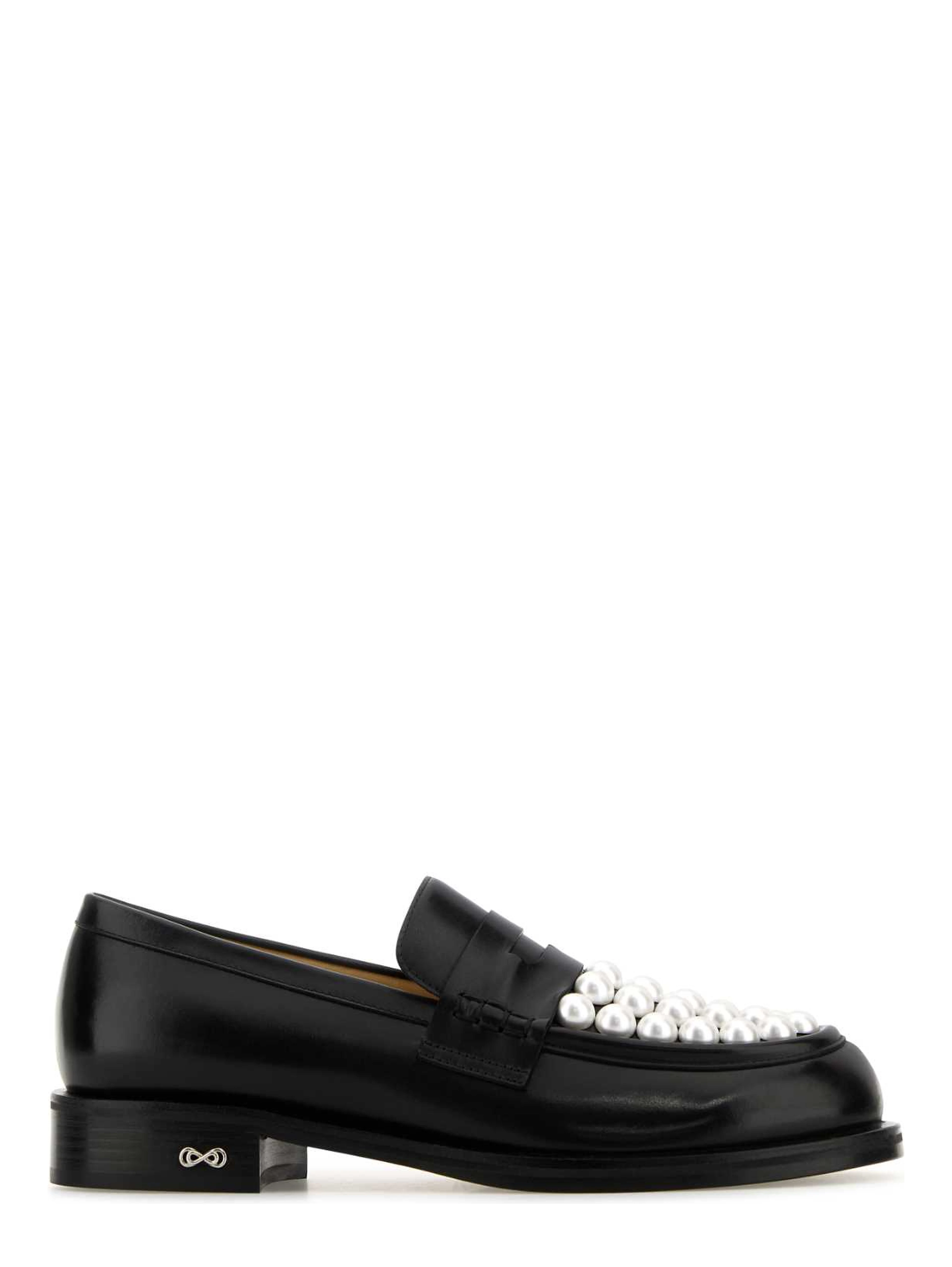 SIRENE BLACK & WHITE LEATHER BICOLOUR PEARL LOAF