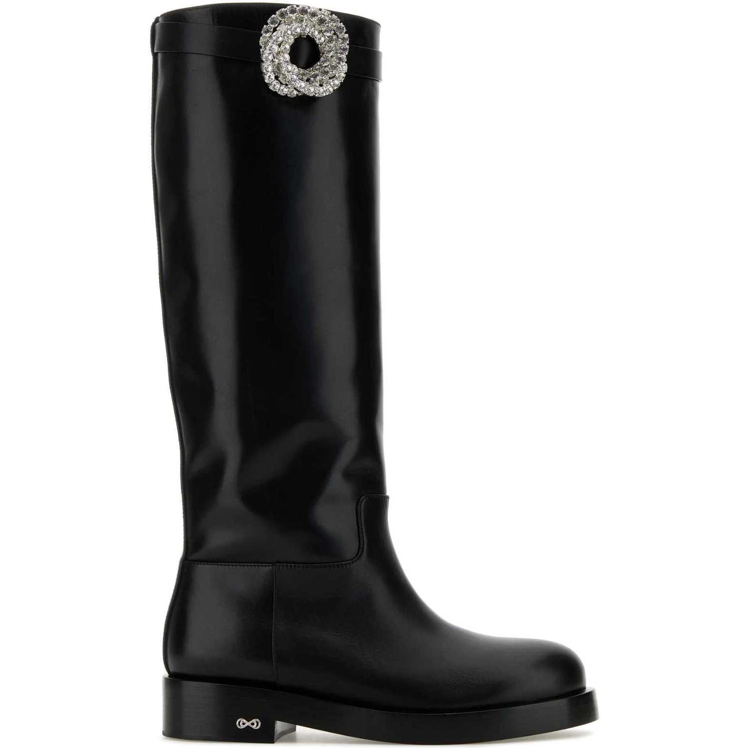 GALAXY BLACK LEATHER  RIDING BOOTS(40MM)