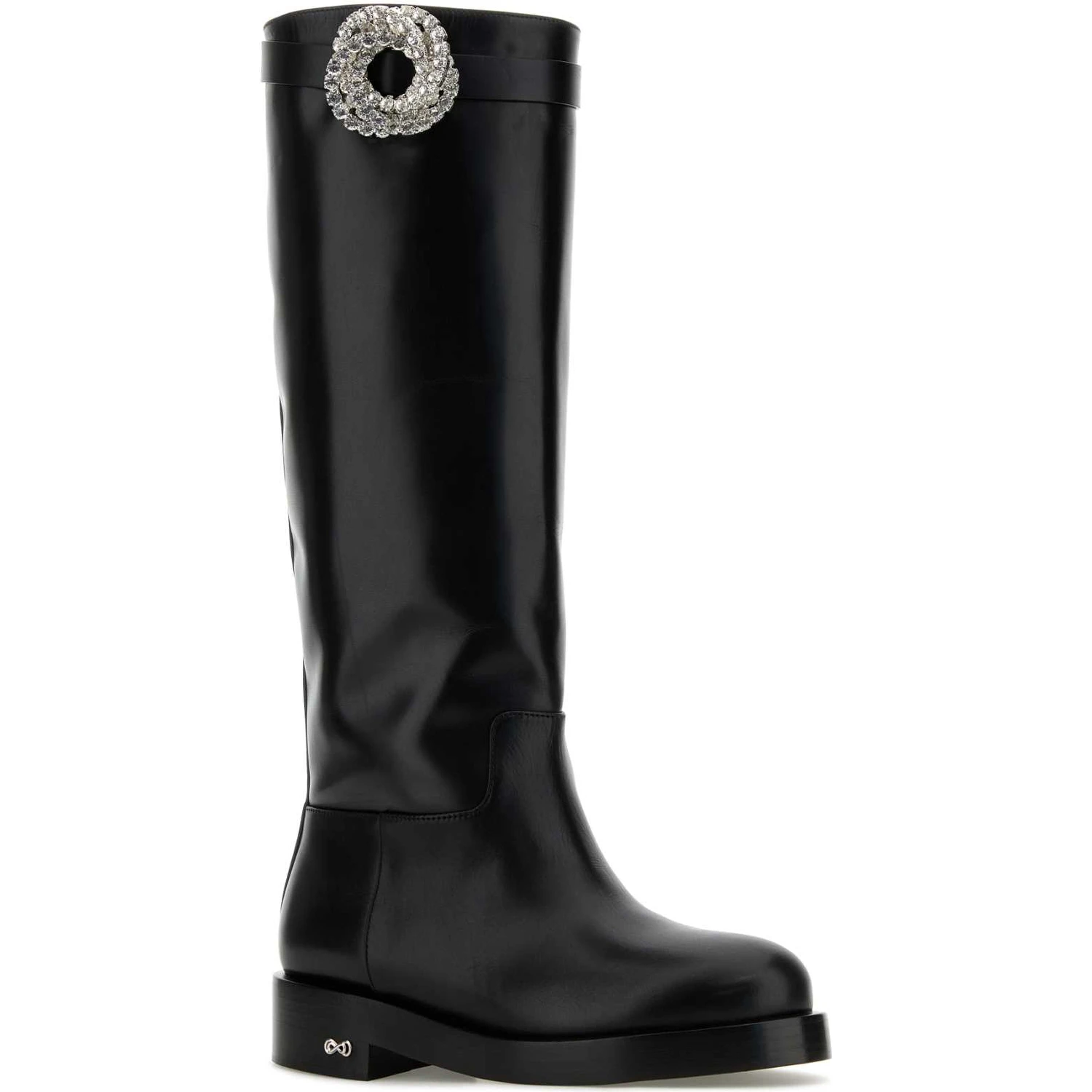 GALAXY BLACK LEATHER  RIDING BOOTS(40MM)