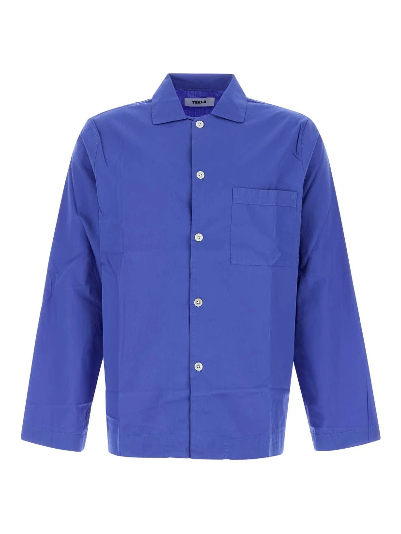 POPLINPYJAMASSHIRT ROYBLU