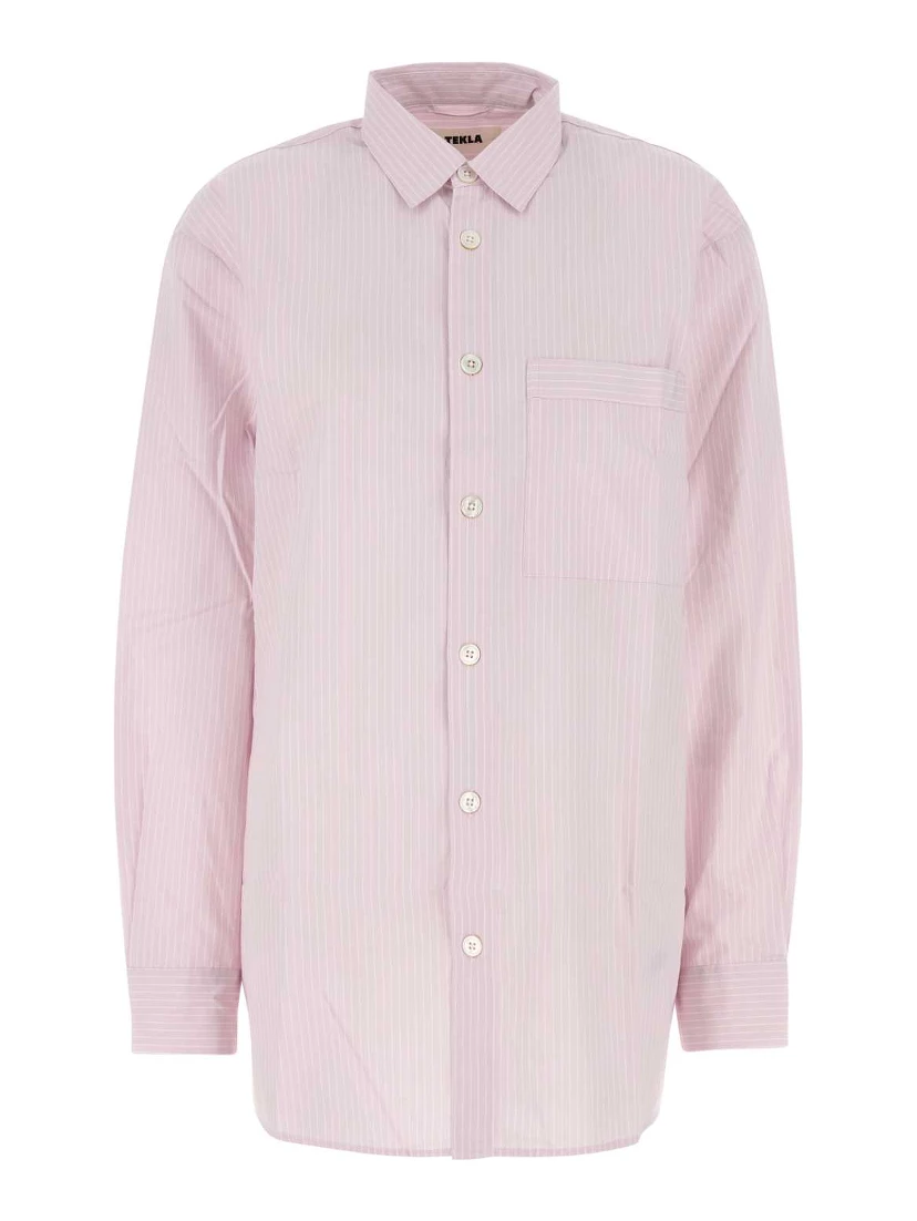 POPLIN, PYJAMAS LONG SHIRT -