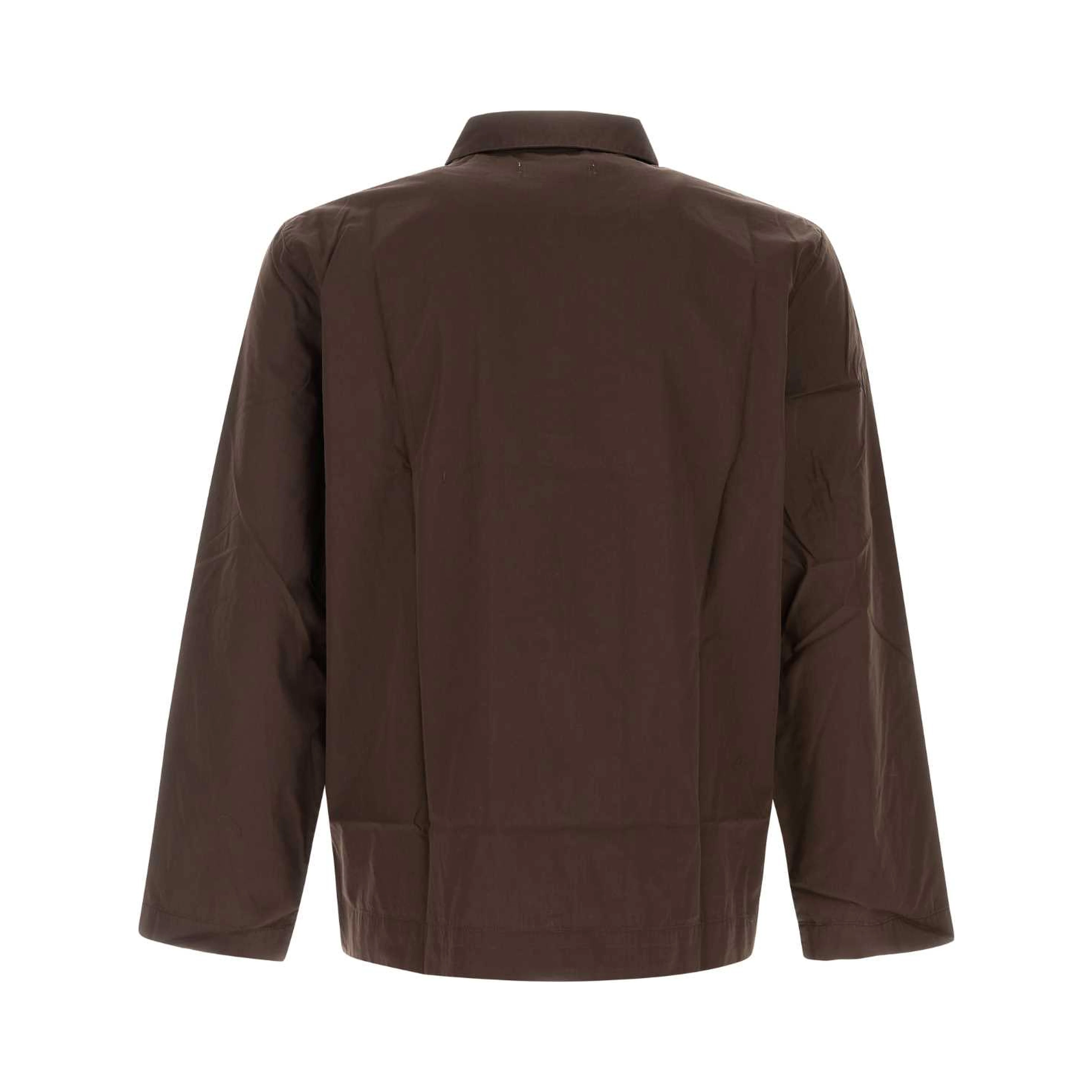 Poplin, Pyjamas Shirt - Coffee