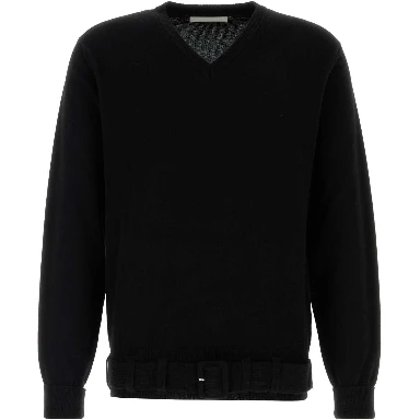 MEN BELTED CASHMERE SWEATER KNIT