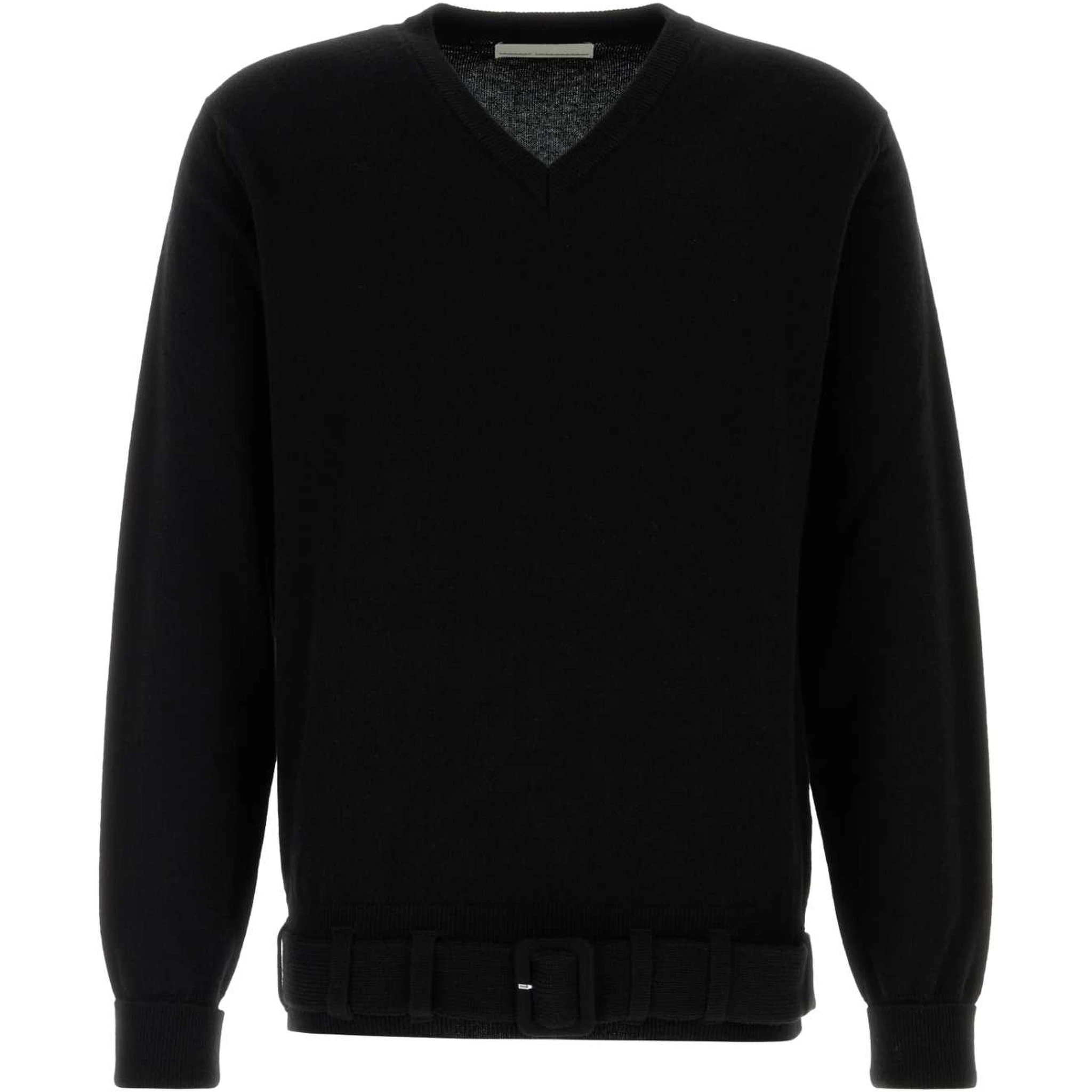 MEN BELTED CASHMERE SWEATER KNIT