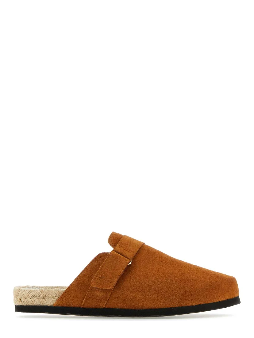 Hamptons leather flat mules