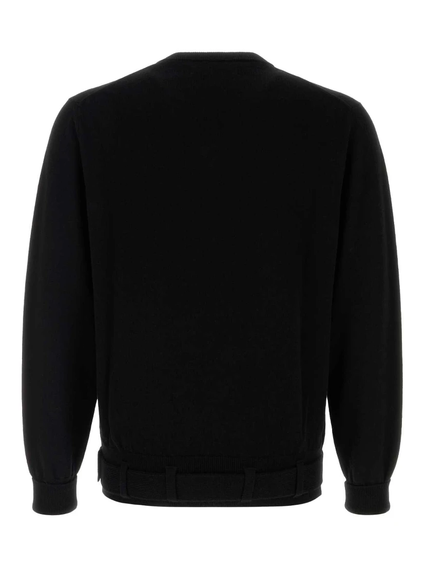 MEN BELTED CASHMERE SWEATER KNIT