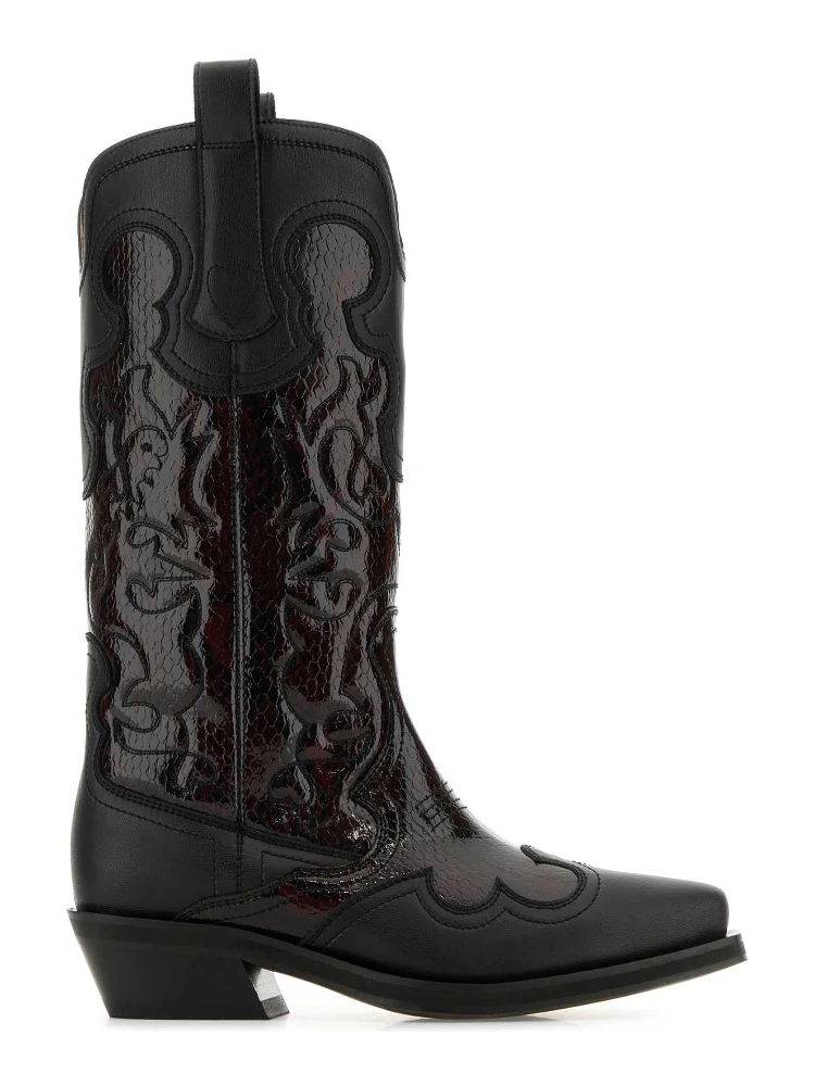 MID SHAFT EMBROIDERED WESTERN BOOT SNAKE BICO