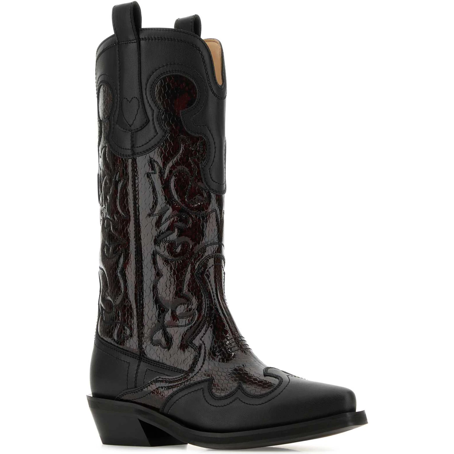 MID SHAFT EMBROIDERED WESTERN BOOT SNAKE BICO