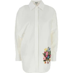 EMBROIDERED DRAPED SHIRT