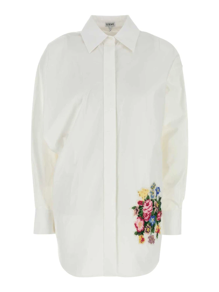 EMBROIDERED DRAPED SHIRT