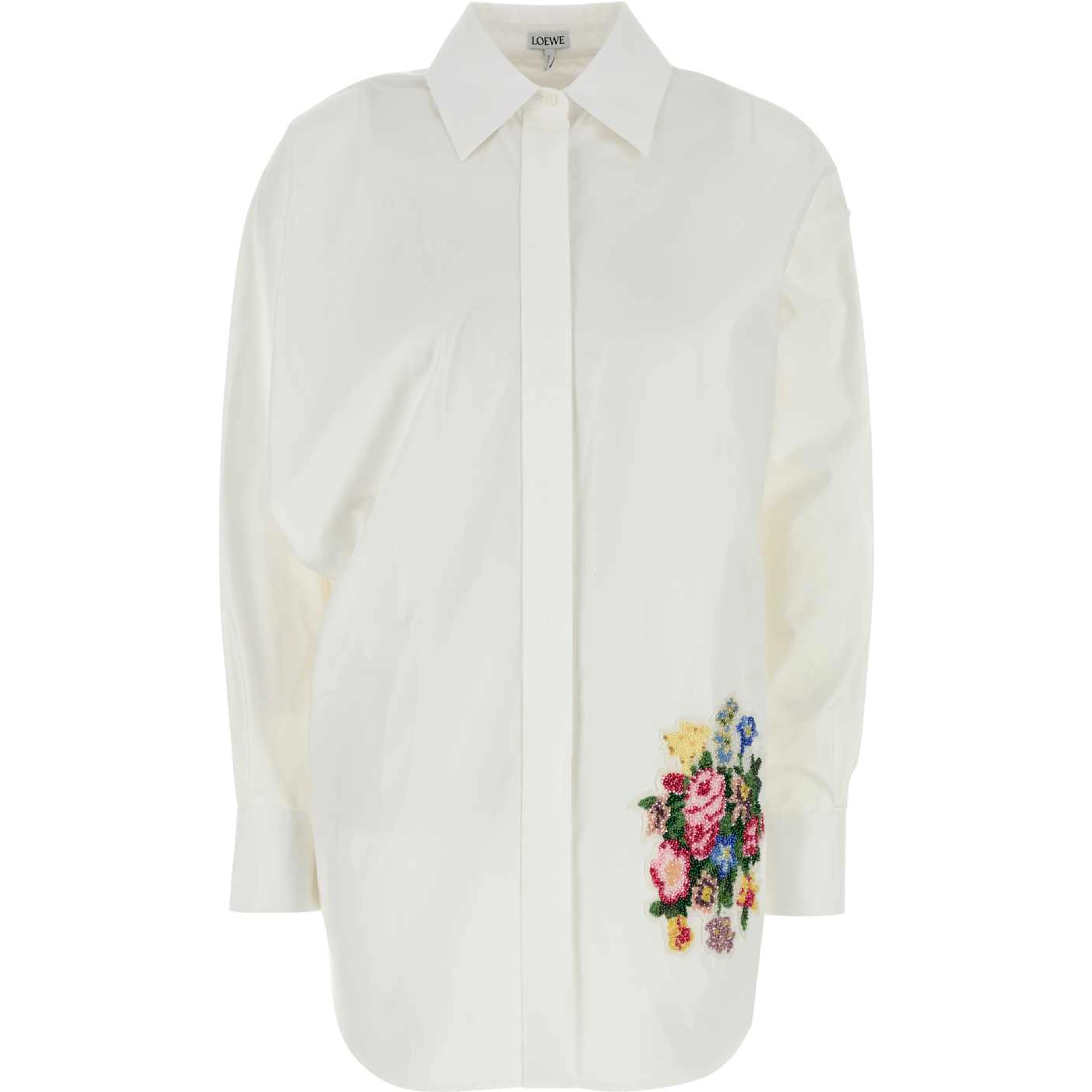 EMBROIDERED DRAPED SHIRT