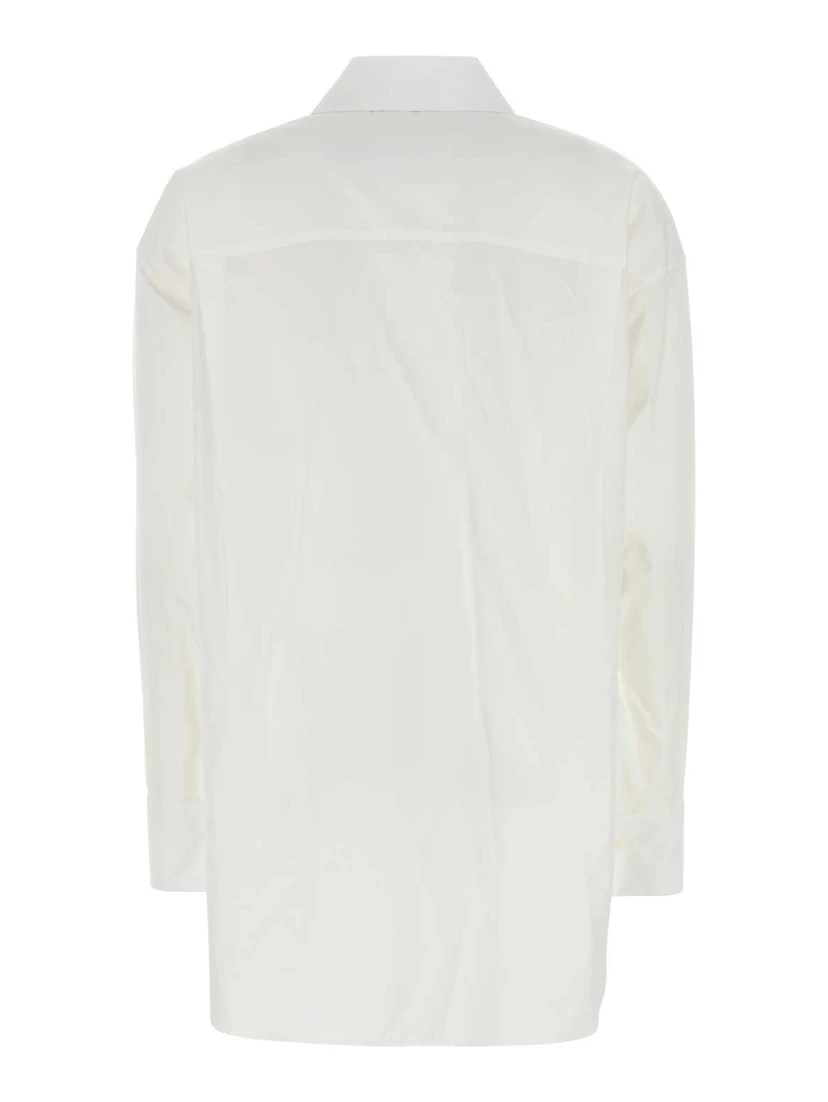 EMBROIDERED DRAPED SHIRT