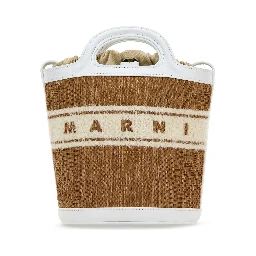 MINI BUCKET RAFIA JACQUARD