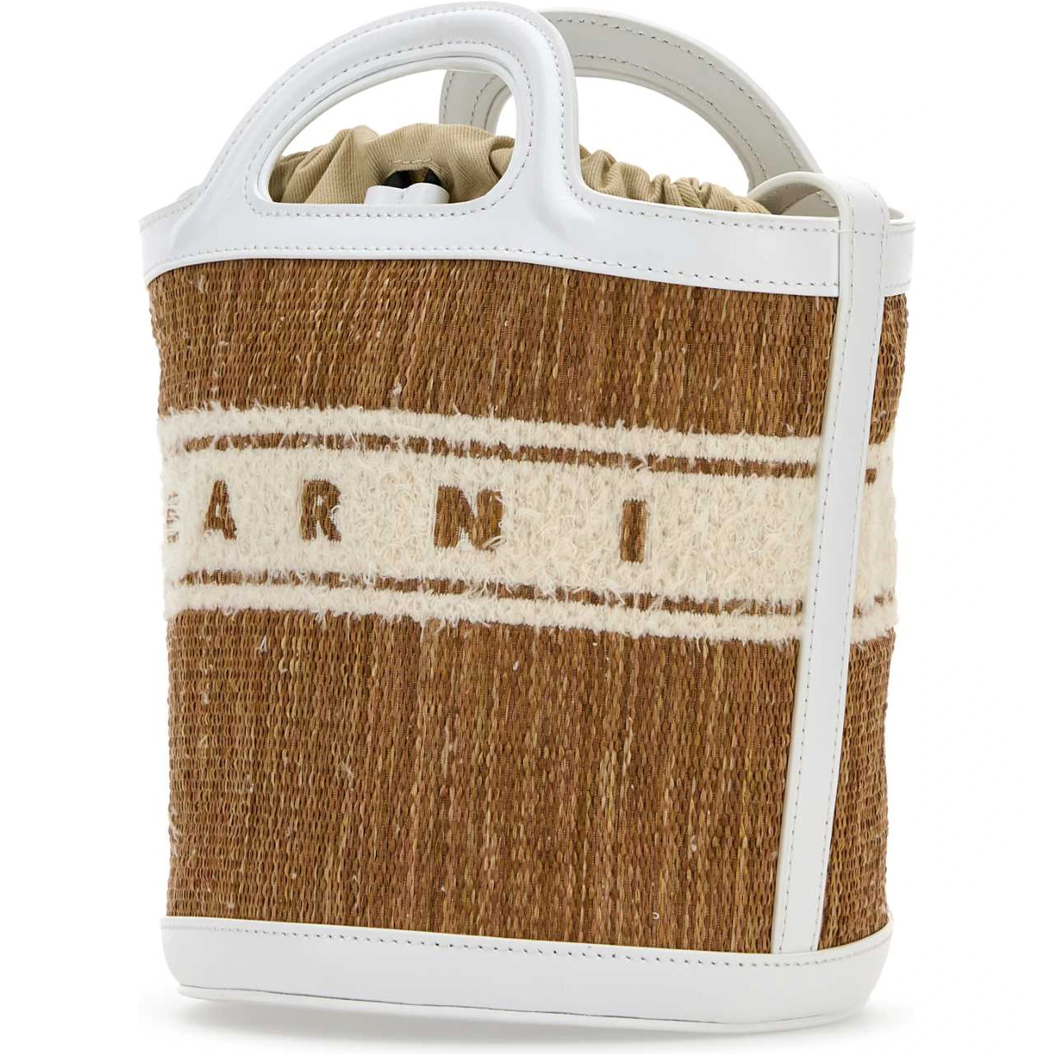 MINI BUCKET RAFIA JACQUARD