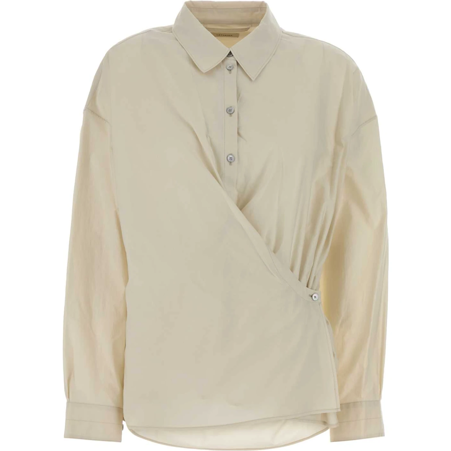 STRAIGHT COLLAR TWISTED SHIRT