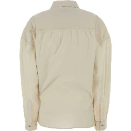 STRAIGHT COLLAR TWISTED SHIRT