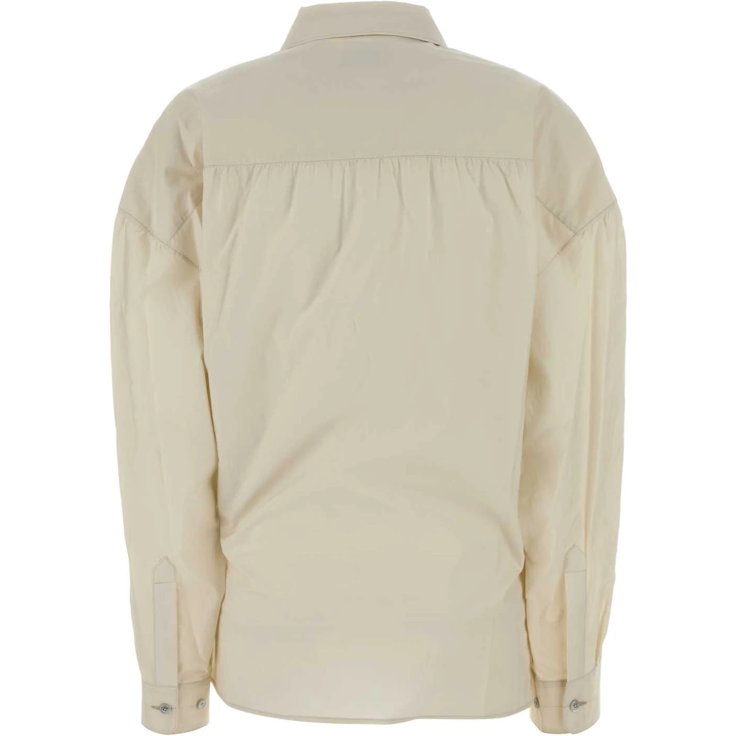 STRAIGHT COLLAR TWISTED SHIRT