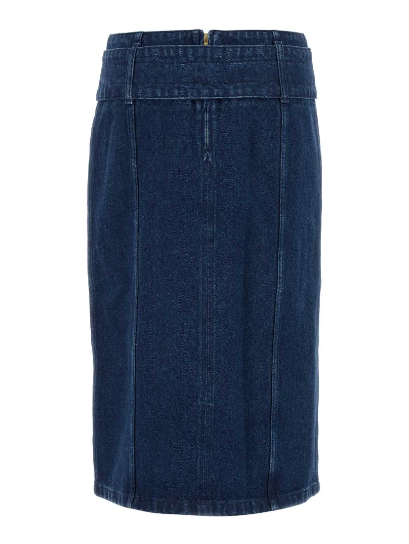 BELTED MIDI SKIRT