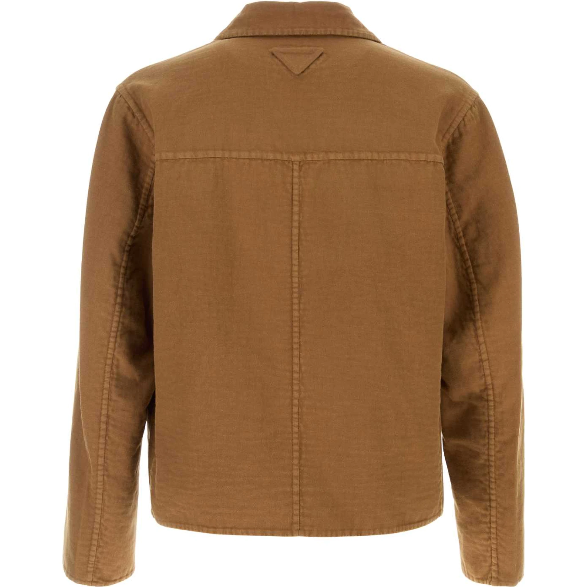 جاكيت قطني بصف أزرار واحد