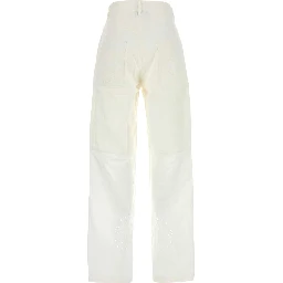 REGENERATED HOUSEHOLD LINEN WIDE LEG PANTS