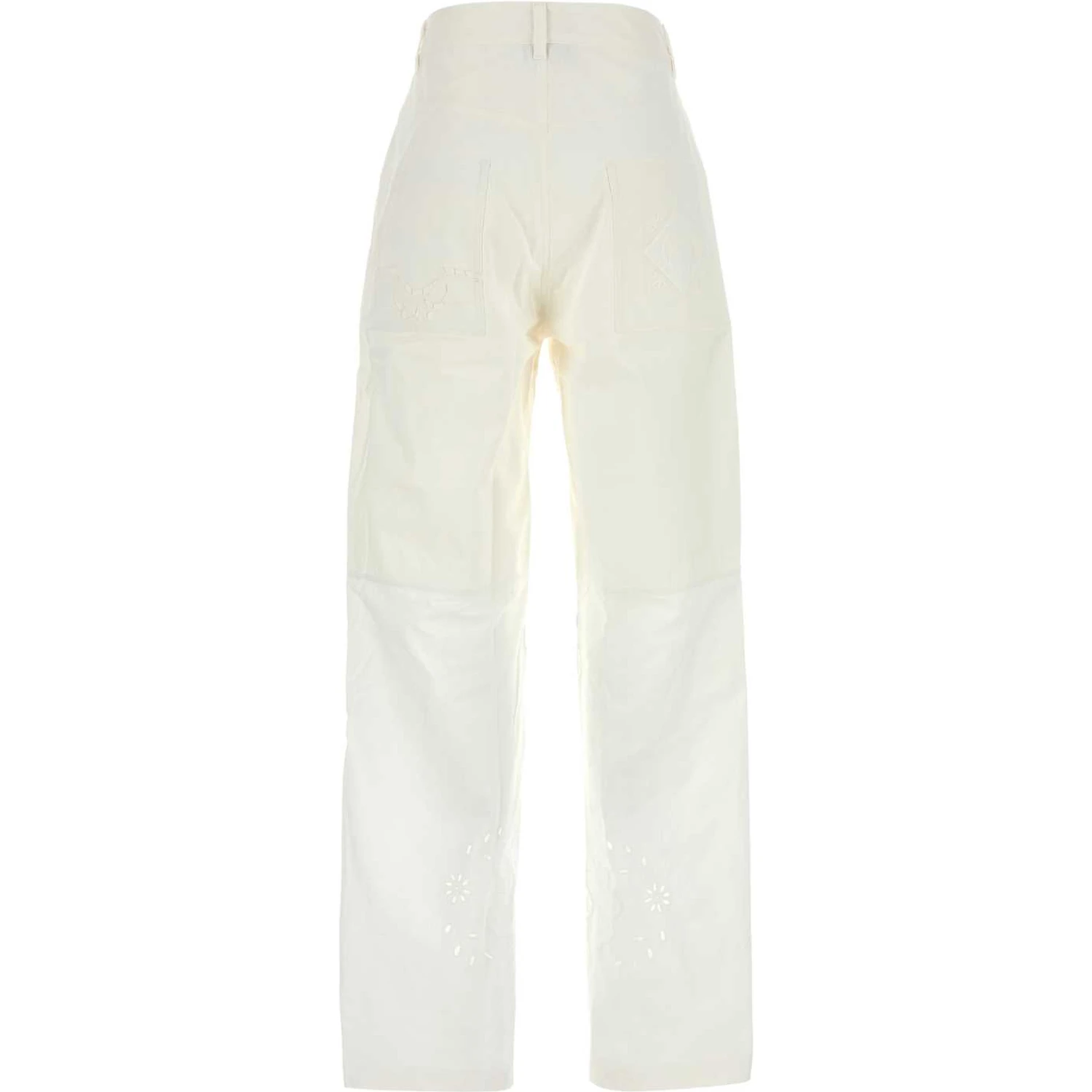 REGENERATED HOUSEHOLD LINEN WIDE LEG PANTS