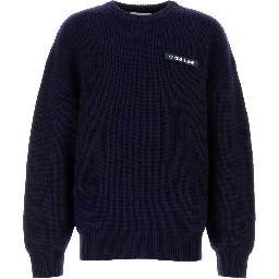 MS HALF CARDIGAN KNIT CREWNECK SWEATER