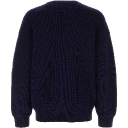MS HALF CARDIGAN KNIT CREWNECK SWEATER