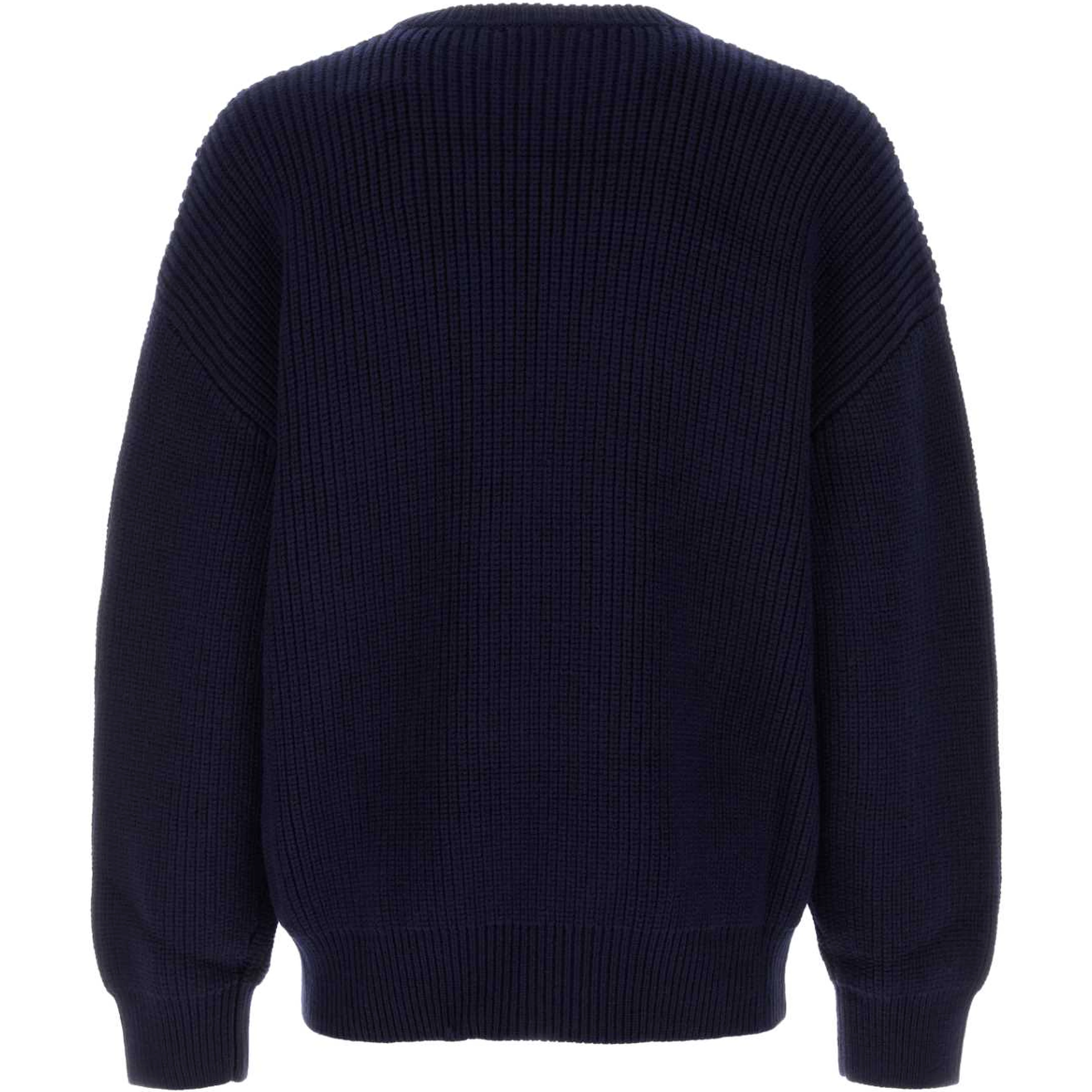 MS HALF CARDIGAN KNIT CREWNECK SWEATER