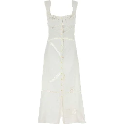 REGENERATED HOUSEHOLD LINEN BUSTIER DRESS