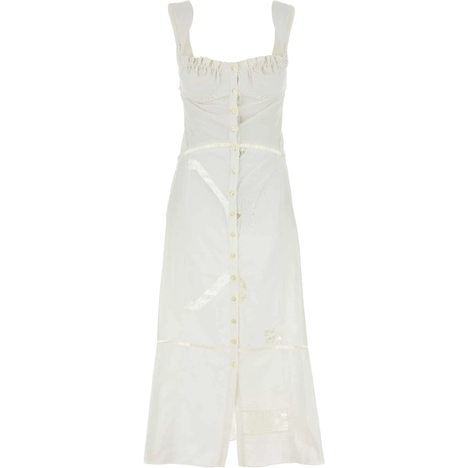 REGENERATED HOUSEHOLD LINEN BUSTIER DRESS