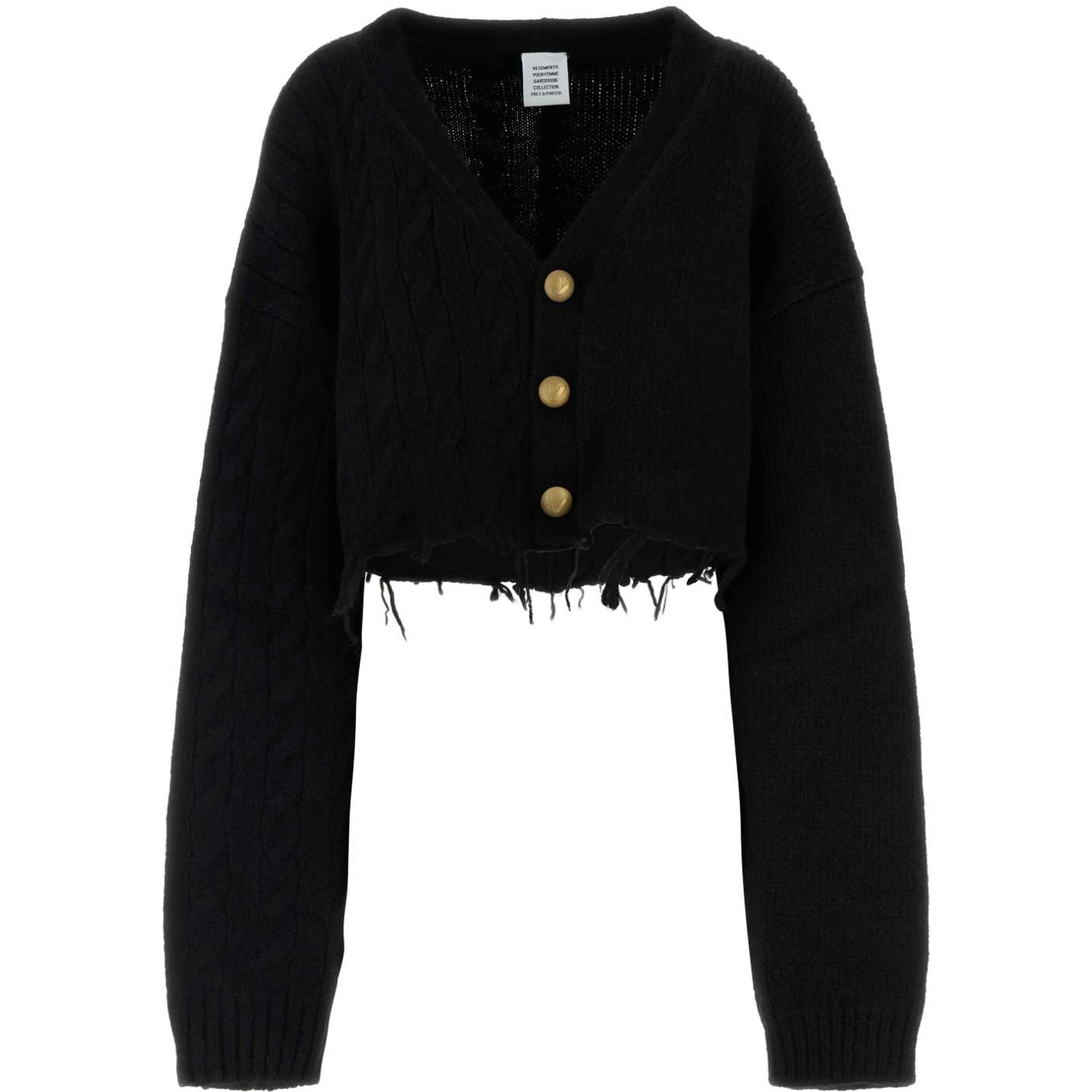 SPLIT CROPPED CARDIGAN