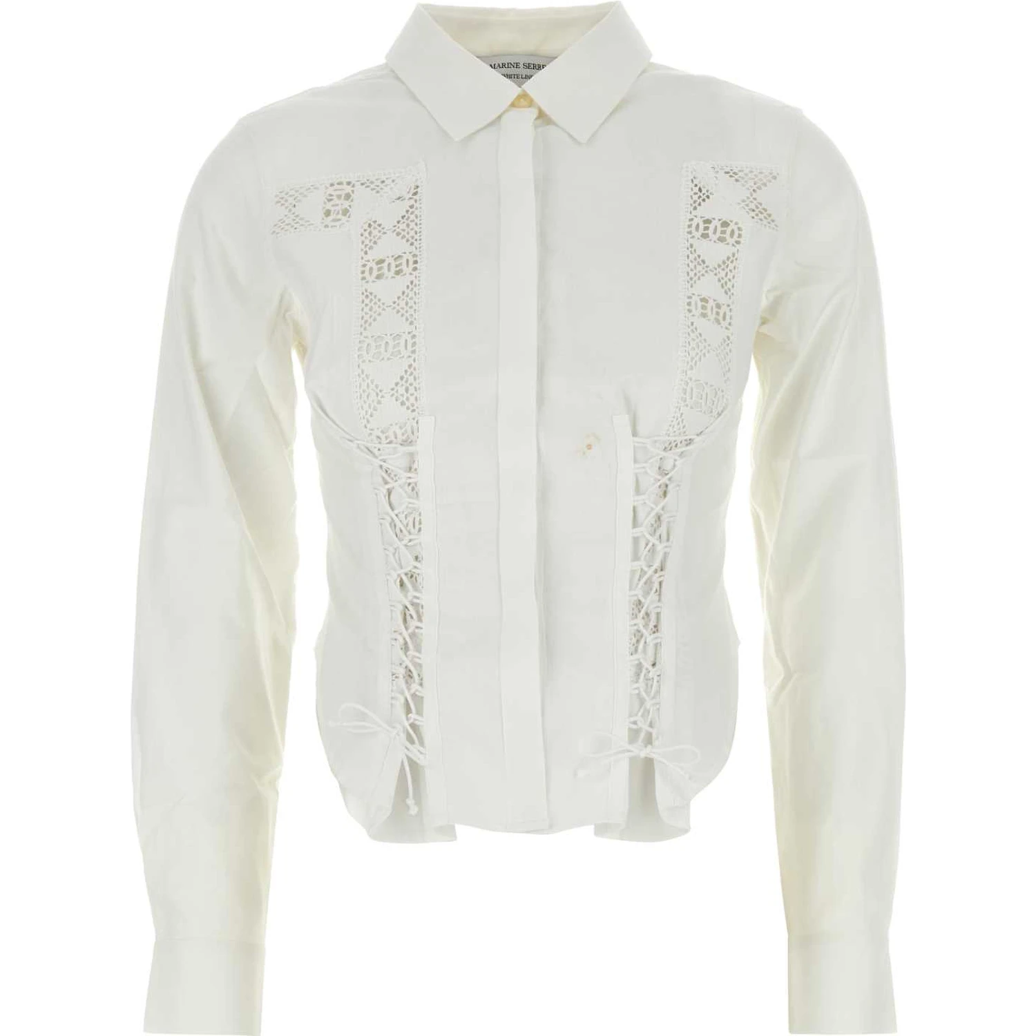UPCYCLED HOUSEHOLD LINEN CORSET SHIRT