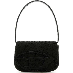 Black leather 1DR shoulder bag