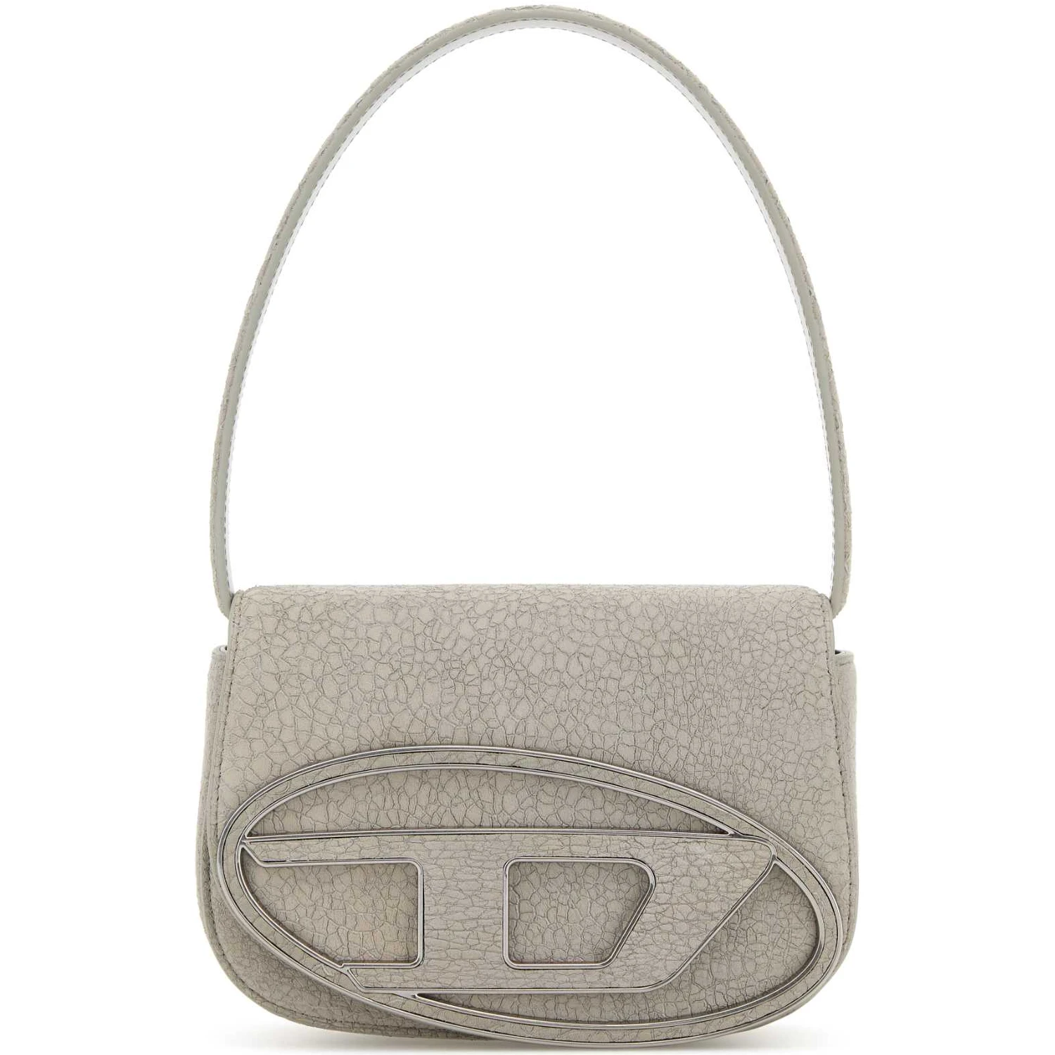 Light grey leather 1DR shoulder bag