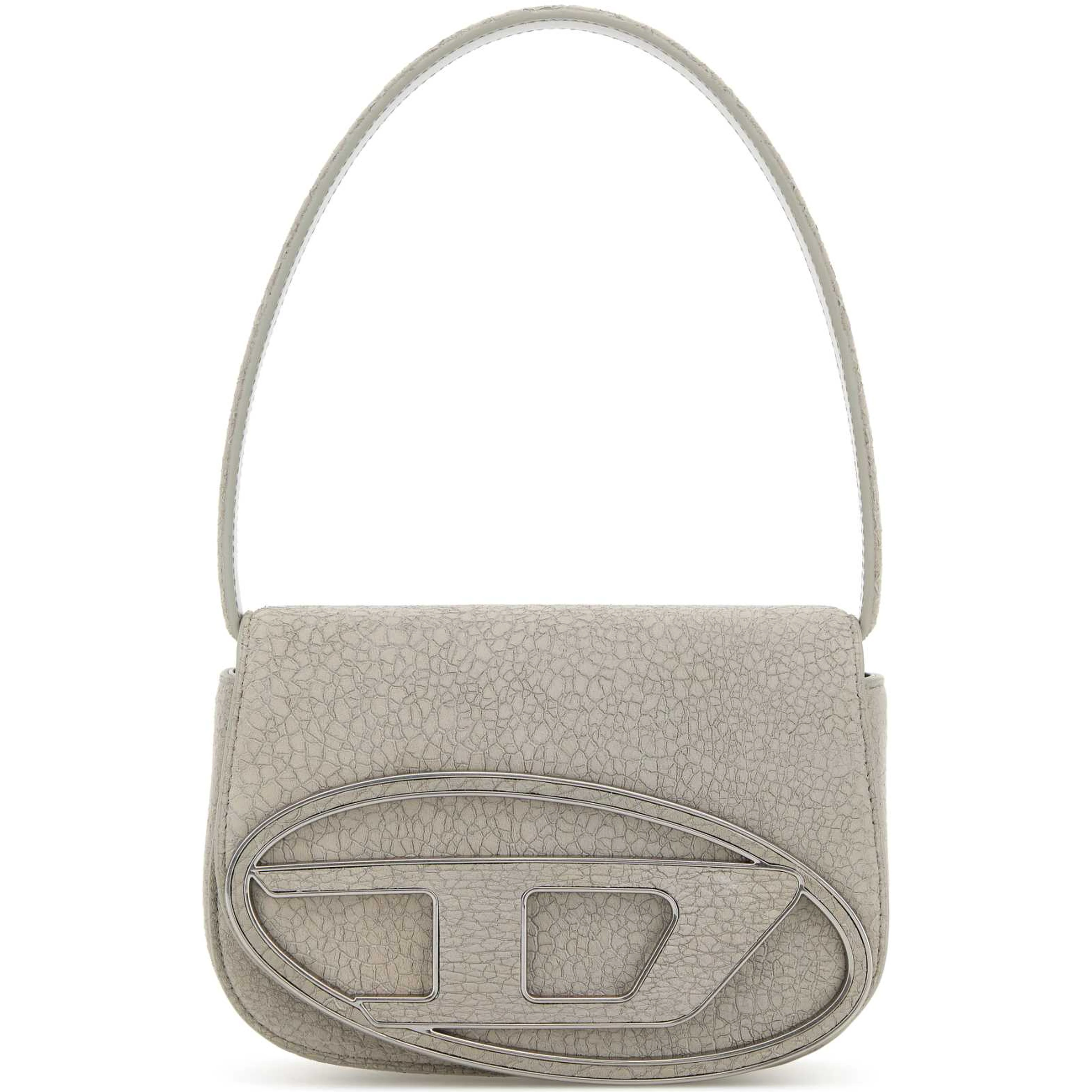 Light grey leather 1DR shoulder bag